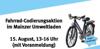 UPDATE&: Schutz gegen Diebstahl: Fahrradcodierung mit dem ADFC im Mainzer Umweltladen am 15. August 2025