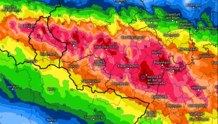Unwetterwarnung vor Überflutungen und Dauerregen auch in Mainz – Bis Donnerstag können 50 Liter pro Quadratmeter fallen