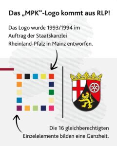Übrigens: Das Logo für die MPK wurde Mitte der 1990er Jahre in Rheinland-Pfalz entworfen, wie die Staatskanzlei auf Facebook informierte. - Grafik: Staatskanzlei RLP
