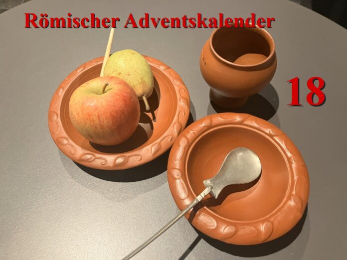 Mainz&-Adventskalender, Türchen 18: Mostbrötchen, Fetakäse und Bratwurst – Zu Tisch bei den Römern in Mainz
