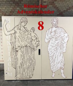 Römische Familie auf einem Versorgungsschrank in der Unterführung im Bahnhof "Römisches Theater". - Foto: gik