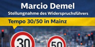 Streit um Tempo 30 geht weiter – MIT Mainz fordert Rückkehr zu Tempo 50 auf Rheinachse – Demel: Mobilität ist kein Luxus