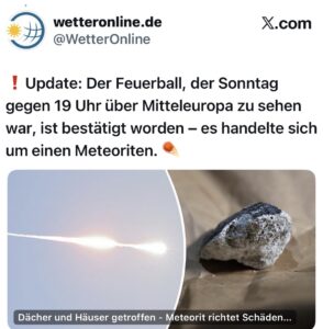 Auch Wetterdienste wie Wetter Online berichteten über das Ereignis. - Foto: gik