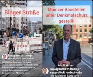 Stellte am 1. April die Mainzer Baustellen unter Denkmalschutz: Wunderbarer Aprilscherz des neuen Mainzer Baudezernent Ludwig Holle (CDU). - Video: Stadt Mainz, Screenshot: gik 
