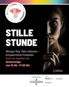 Plakat für die "Stille Stunde" in Wiesbaden. - Grafik: Landeshauptstadt Wiesbaden 