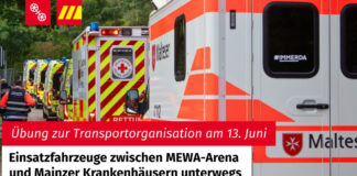 Großaufkommen an Krankenwagen in Mainz unterwegs: Katastrophenschutzübung am kommenden Samstag in Mainz