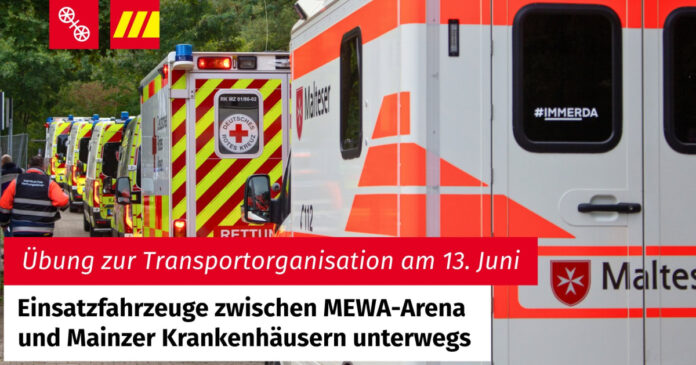 Großaufkommen an Krankenwagen in Mainz unterwegs: Katastrophenschutzübung am kommenden Samstag in Mainz