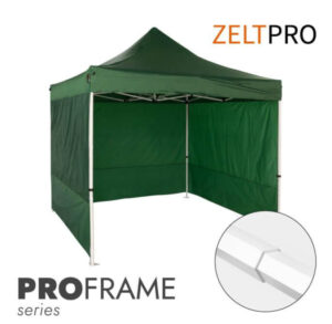 Ein grüner Faltpavillon der Firma Zeltpro. - Foto: Zeltpro