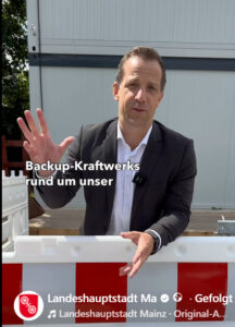 Der Mainzer Oberbürgermeister Nino Haase (parteilos) verteidigte am Montag den Bau des neuen Gaskraftwerks in einem Video auf den Social Media-Kanälen der Stadt Mainz. - Video: Stadt Mainz, Screenshot: gik