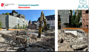 Fotos vom Abbruch des alten Schellbaus des Gutenberg-Museums ab Mai 2025. - Fotos: Stadt Mainz