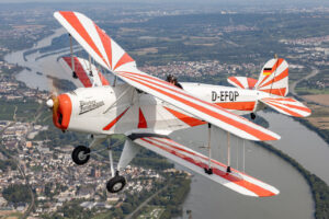 Flieger über Mainz. - Foto: Martin Trotz