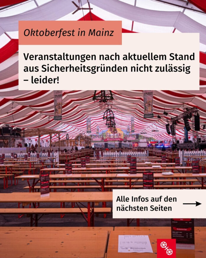 Oktoberfest in Mainz droht Absage – Stadt Mainz stellt Betreiber Ultimatum: „Nutzung des Festzeltes nicht genehmigungsfähig“