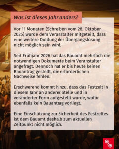 Statement der Stadt Mainz zu den Genehmigungsproblemen für das Mainzer Oktoberfest. - Foto: Stadt Mainz