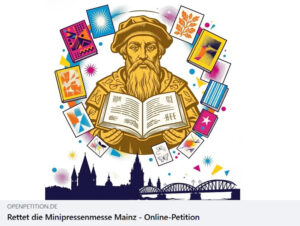 Eine Online-Petition fordert nun, die Minipressen-Messe zu erhalten und für die Zukunft zu sichern.- Grafik: Petition, Screenshot: gik