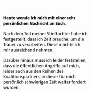 Gegen den Koalitionspartner CDU trat Bärbel Bas in ihrer Rücktrittsnachricht nach. - Foto: gik, Bas auf Instagram
